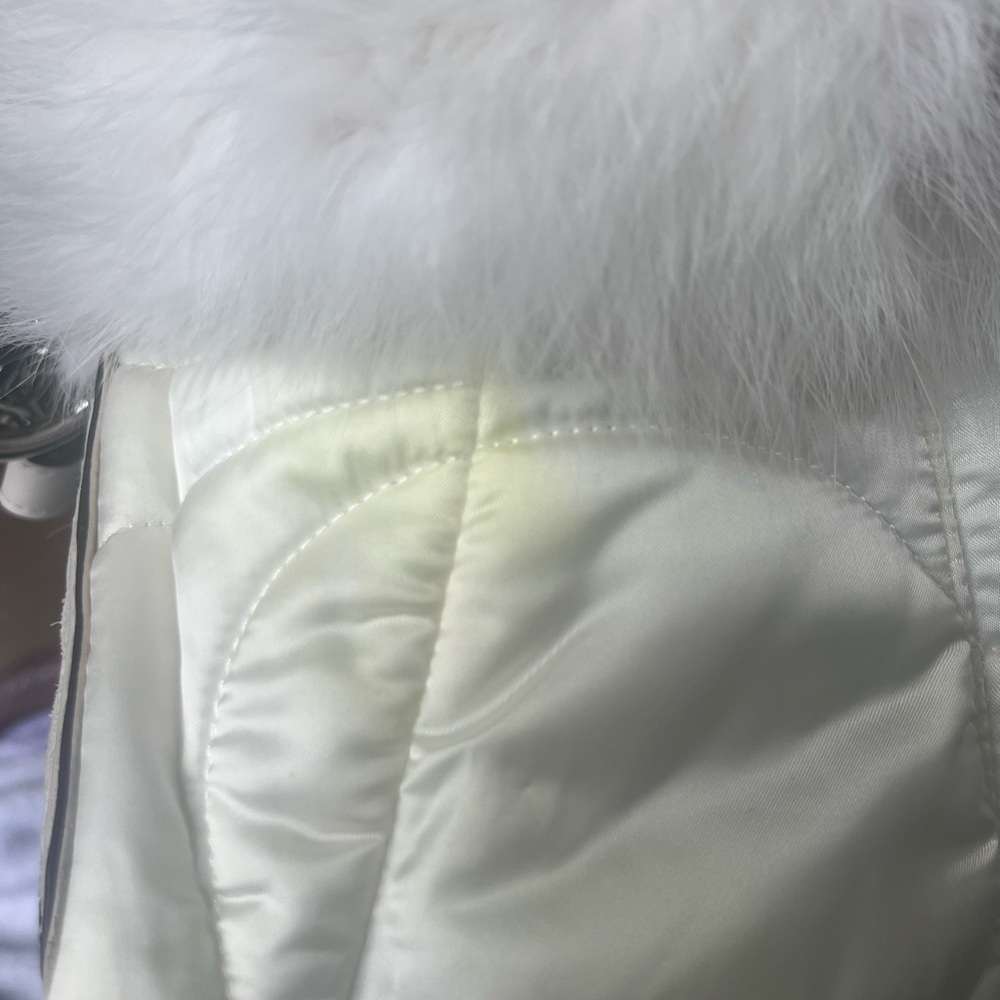 Coach White Fur-Trimmed Shoulder Bag - Picture 11 of 15